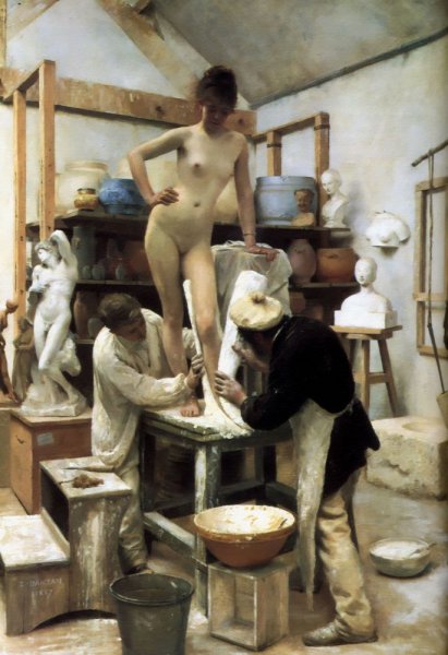 Main Product Photo of A Casting from Life Painting by Edouard Dantan