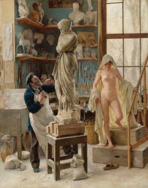 A Restoration by Edouard Dantan Oil Painting