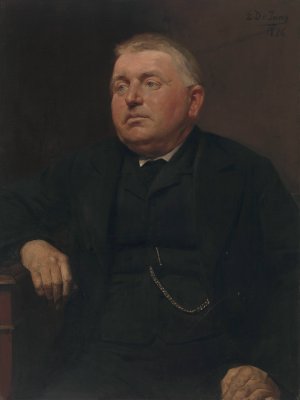 Petrus Josephus Marien, Mayor of Kapellen by Edouard De Jans Oil Painting
