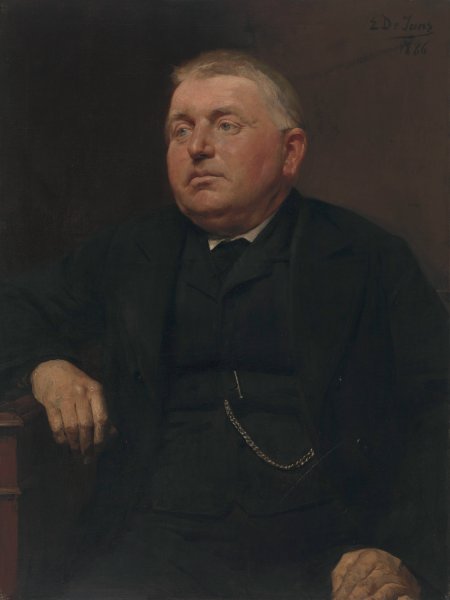 Petrus Josephus Marien, Mayor of Kapellen  by Edouard De Jans - Hand-Painted Oil Painting Reproduction