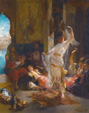La Danse by Edouard Frederic Wilhelm Richter Oil Painting