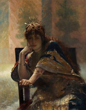 Orientalin by Edouard Frederic Wilhelm Richter Oil Painting