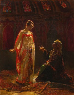 The Fortune Teller by Edouard Frederic Wilhelm Richter Oil Painting