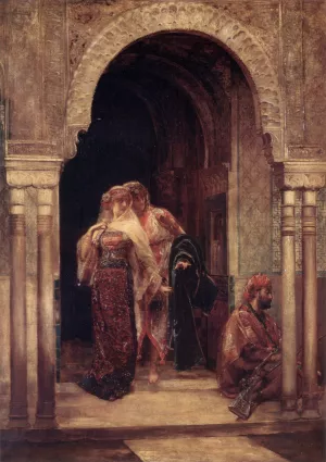 The Fugitives by Edouard Frederic Wilhelm Richter Oil Painting