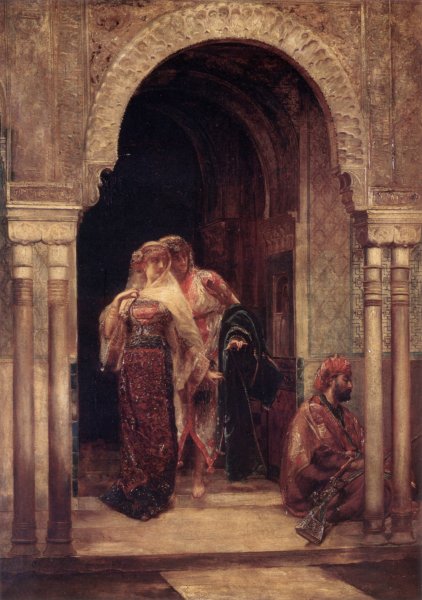 Main Product Photo of The Fugitives Painting by Edouard Frederic Wilhelm Richter