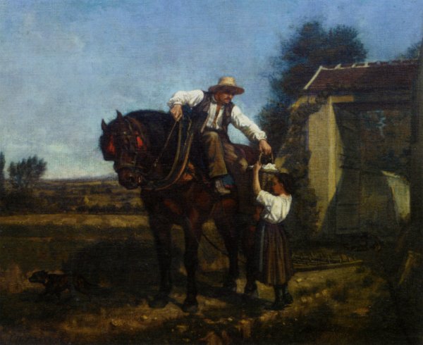 The Ploughmans Lunch by Edouard Frere - Hand-Painted Oil Painting Reproduction