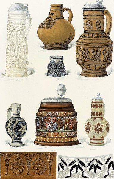 Dictionnaire De La Ceramique Pl.20  by Edouard Garnier - Hand-Painted Oil Painting Reproduction