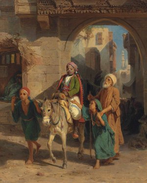 Entering the City by Edouard Girardet Oil Painting