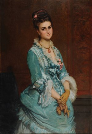 Madame Louis Pommery by Edouard-Louis Dubufe Oil Painting