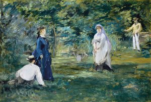 A Game of Croquet by Edouard Manet Oil Painting