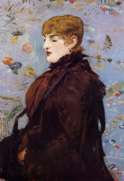 Autumn, Portait of Mery Laurent in a Brown Fur Cape by Edouard Manet - Hand-Painted Oil Painting Reproduction