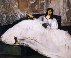 Baudelaire's Mistress, Reclining by Edouard Manet - Oil Painting Reproduction