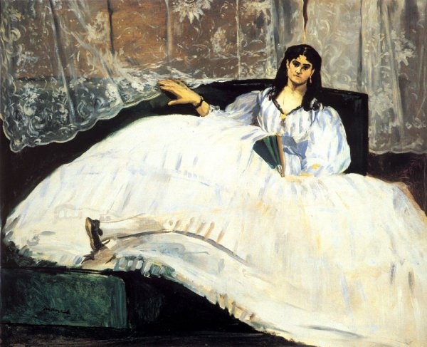 Main Product Photo of Baudelaire's Mistress Reclining Painting by Edouard Manet