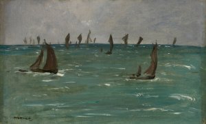 Boats at Berck-sur-Mer by Edouard Manet Oil Painting