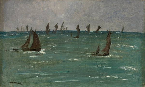 Main Product Photo of Boats at Berck-sur-Mer  Painting by Edouard Manet