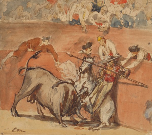 Bullfight  by Edouard Manet - Hand-Painted Oil Painting Reproduction
