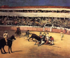 Bullfight painting by Edouard Manet