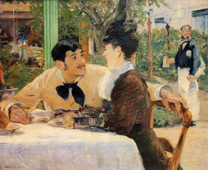 Chez le Pere Lathuille Oil painting by Edouard Manet