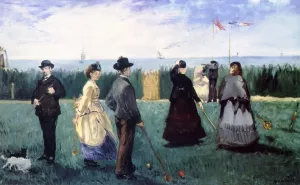 Croquet at Boulogne by Edouard Manet - Oil Painting Reproduction