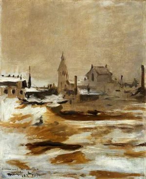 Effect of Snow at Petit-Montrouge by Edouard Manet - Oil Painting Reproduction