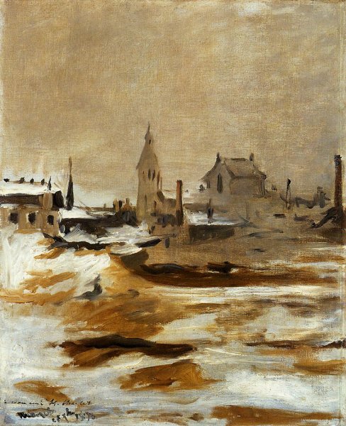 Effect of Snow at Petit-Montrouge by Edouard Manet - Hand-Painted Oil Painting Reproduction