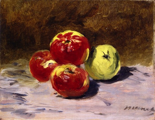 Main Product Photo of Four Apples Painting by Edouard Manet