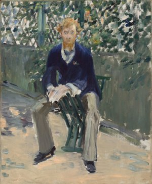 George Moore in the Artist's Garden by Edouard Manet Oil Painting
