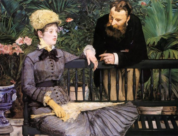 Main Product Photo of In the Conservatory Painting by Edouard Manet