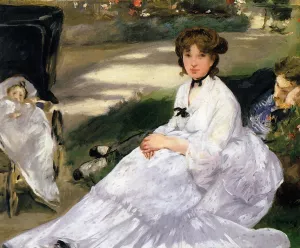 In the Garden by Edouard Manet - Oil Painting Reproduction