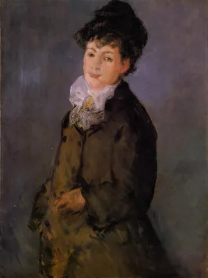 Isabelle Lemonnier with a White Scarf painting by Edouard Manet