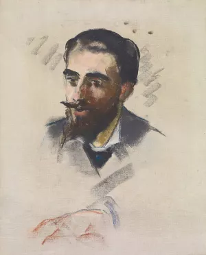 Jeune Homme a Barbe Blonde by Edouard Manet Oil Painting