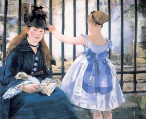 Le Chemin de Fer by Edouard Manet Oil Painting
