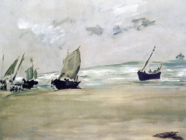 Main Product Photo of Low Tide at Berck Painting by Edouard Manet