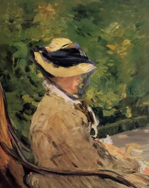 Madame Manet at Bellevue by Edouard Manet - Oil Painting Reproduction