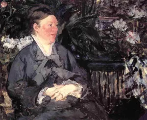 Madame Manet in the Conservatory by Edouard Manet - Oil Painting Reproduction
