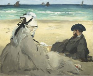 On The Beach by Edouard Manet Oil Painting