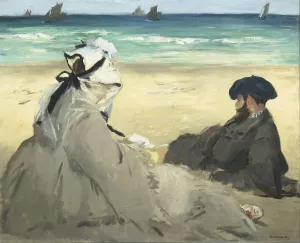 On The Beach by Edouard Manet Oil Painting