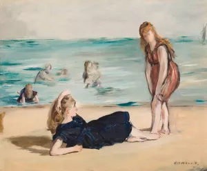 On the Beach by Edouard Manet Oil Painting