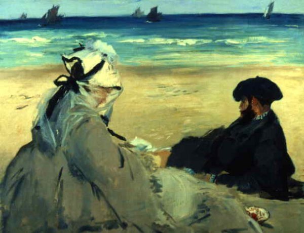 Main Product Photo of On the Beach Painting by Edouard Manet