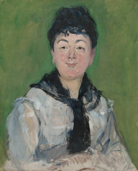 Main Product Photo of Portrait of a Woman with a Black Fichu  Painting by Edouard Manet