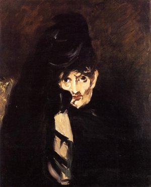 Portrait of Berthe Morisot with Hat, in Mourning