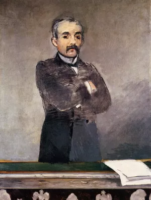 Portrait of Clemenceau at the Tribune by Edouard Manet - Oil Painting Reproduction