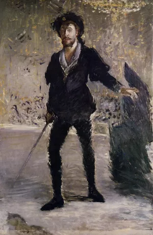 Portrait of Faure as Hamlet painting by Edouard Manet