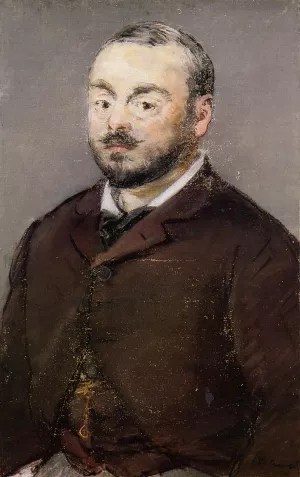 Portrait of the Composer Emmanual Chabrier by Edouard Manet Oil Painting