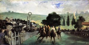 Races at Longchamp by Edouard Manet Oil Painting