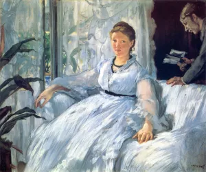 Reading painting by Edouard Manet