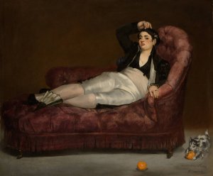 Reclining Young Woman in Spanish Costume by Edouard Manet Oil Painting
