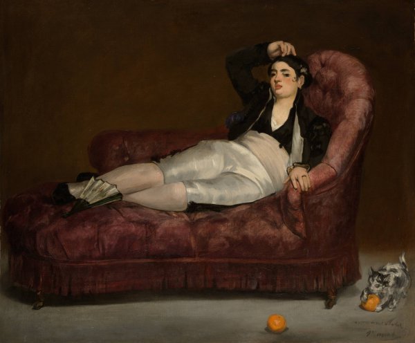 Reclining Young Woman in Spanish Costume  by Edouard Manet - Hand-Painted Oil Painting Reproduction