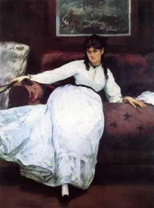 Repose: Portrait of Berthe Morisot Oil painting by Edouard Manet