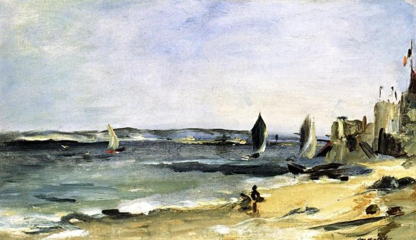 Seascape at Arcachon also known as Arcachon, Beautiful Weather by Edouard Manet - Hand-Painted Oil Painting Reproduction